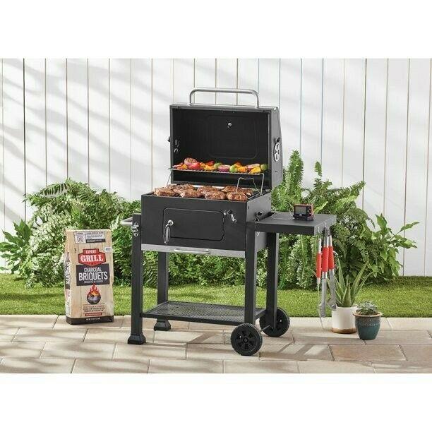 Grill Heavy Duty 24-Inch Charcoal Grill, Black NEW