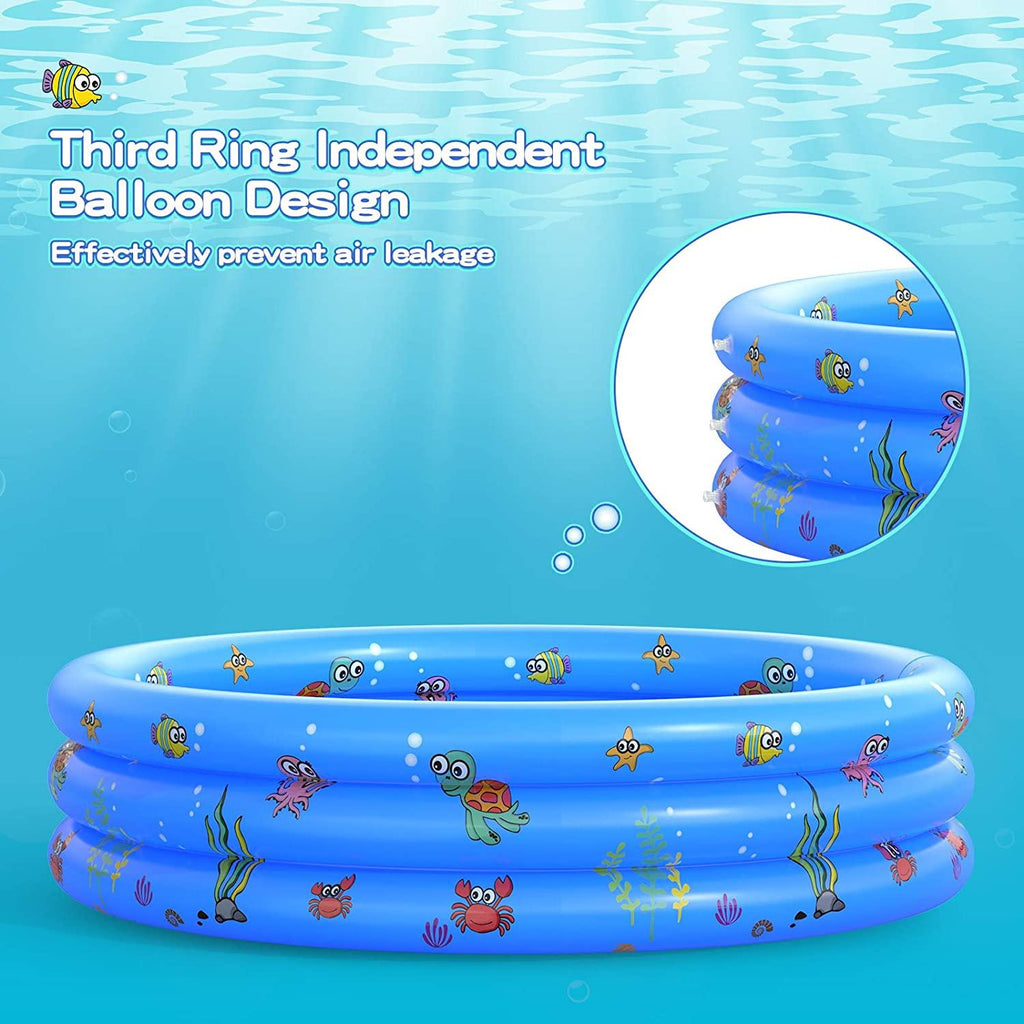 garden round inflatable baby swimming pool, portable inflatable child/children little pump pool,kiddie paddling pool indoor&amp;outdoor toddler water game play center for kids/girl/boy