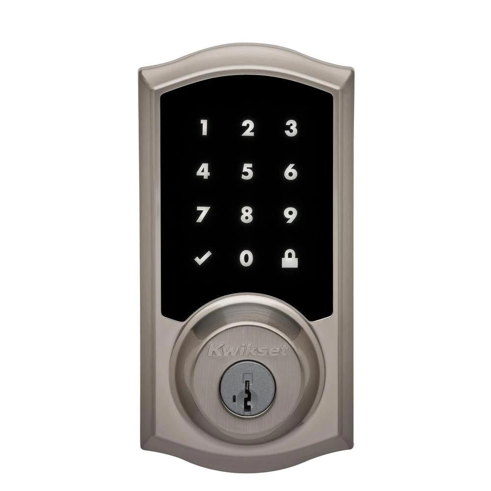 Premis Touchscreen Smart Lock Satin Nickel Single Cylinder Electronic Deadbolt Featuring SmartKey Security