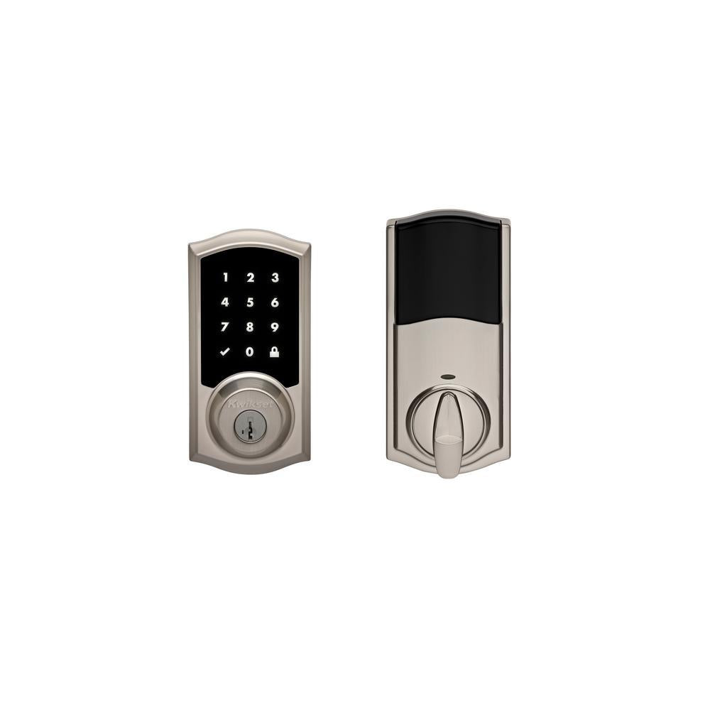 Premis Touchscreen Smart Lock Satin Nickel Single Cylinder Electronic Deadbolt Featuring SmartKey Security