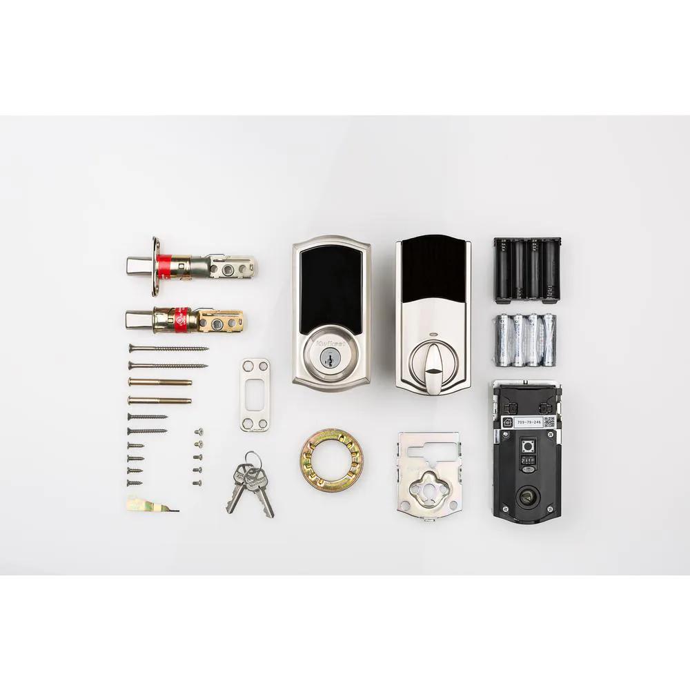 Premis Touchscreen Smart Lock Satin Nickel Single Cylinder Electronic Deadbolt Featuring SmartKey Security