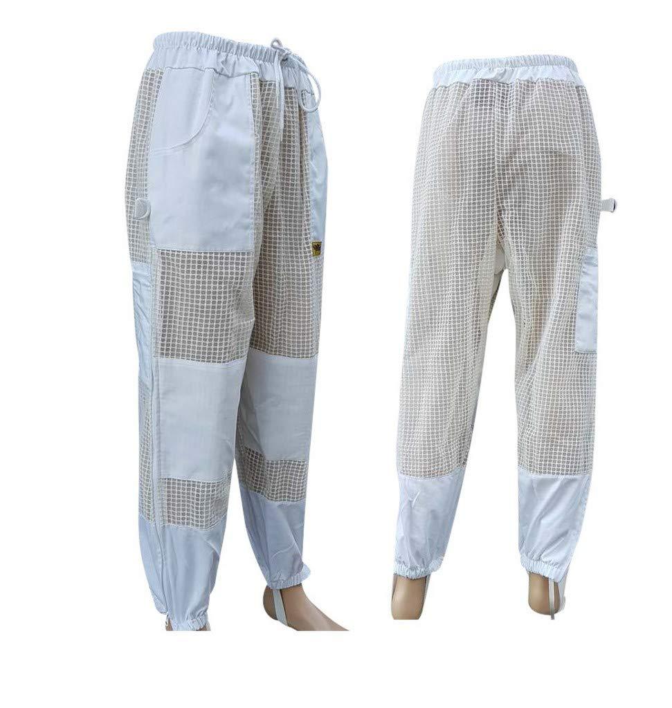 OZ ARMOUR Beekeeping Suit Jacket & Trouser Pant with 2 Veils Fencing & Round Brim Hat Ventilated 3 Layer Mesh Costume (3X-Large)