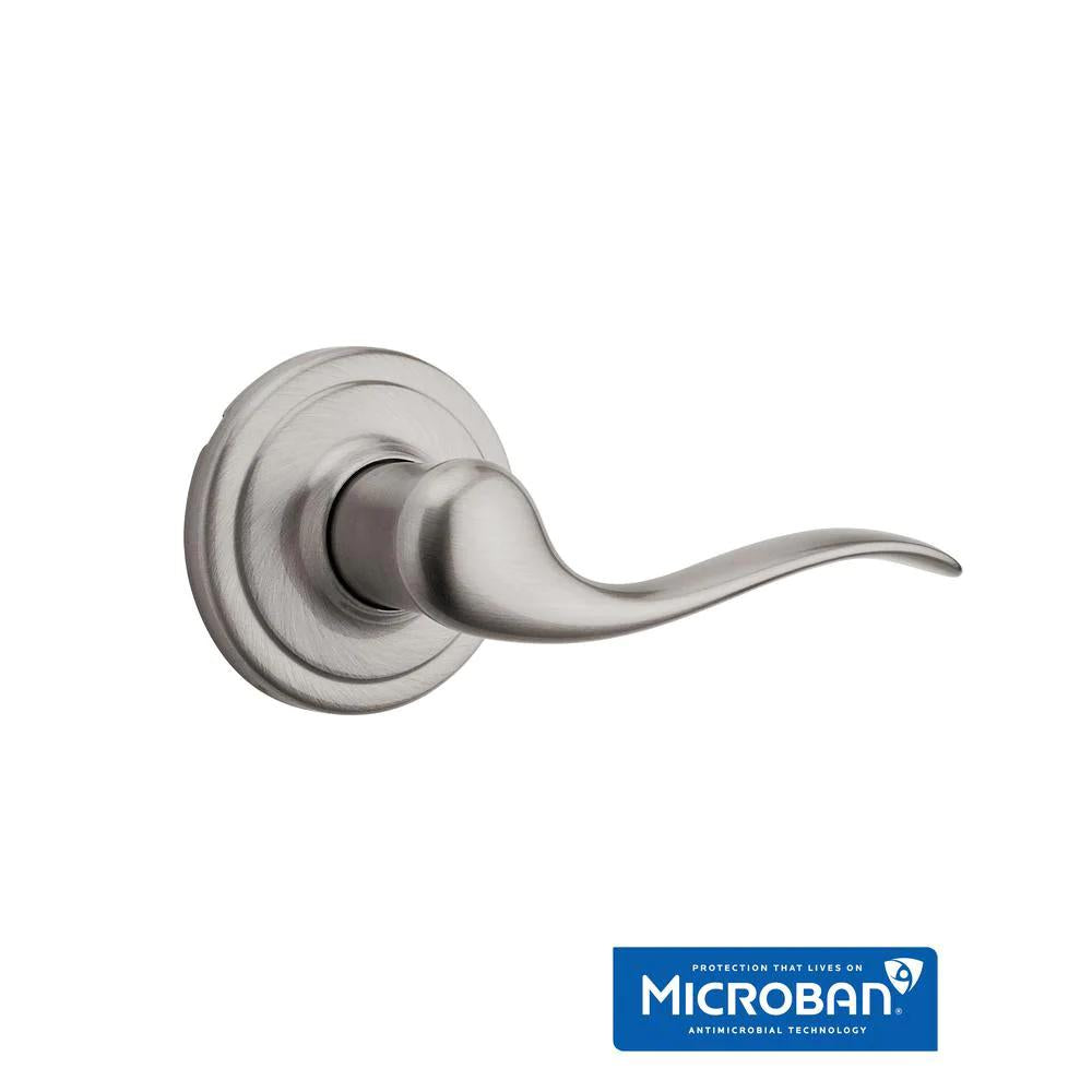 Tustin Satin Nickel PassaHall/Closet Door Lever Featuring Microban Antimicrobial Technology