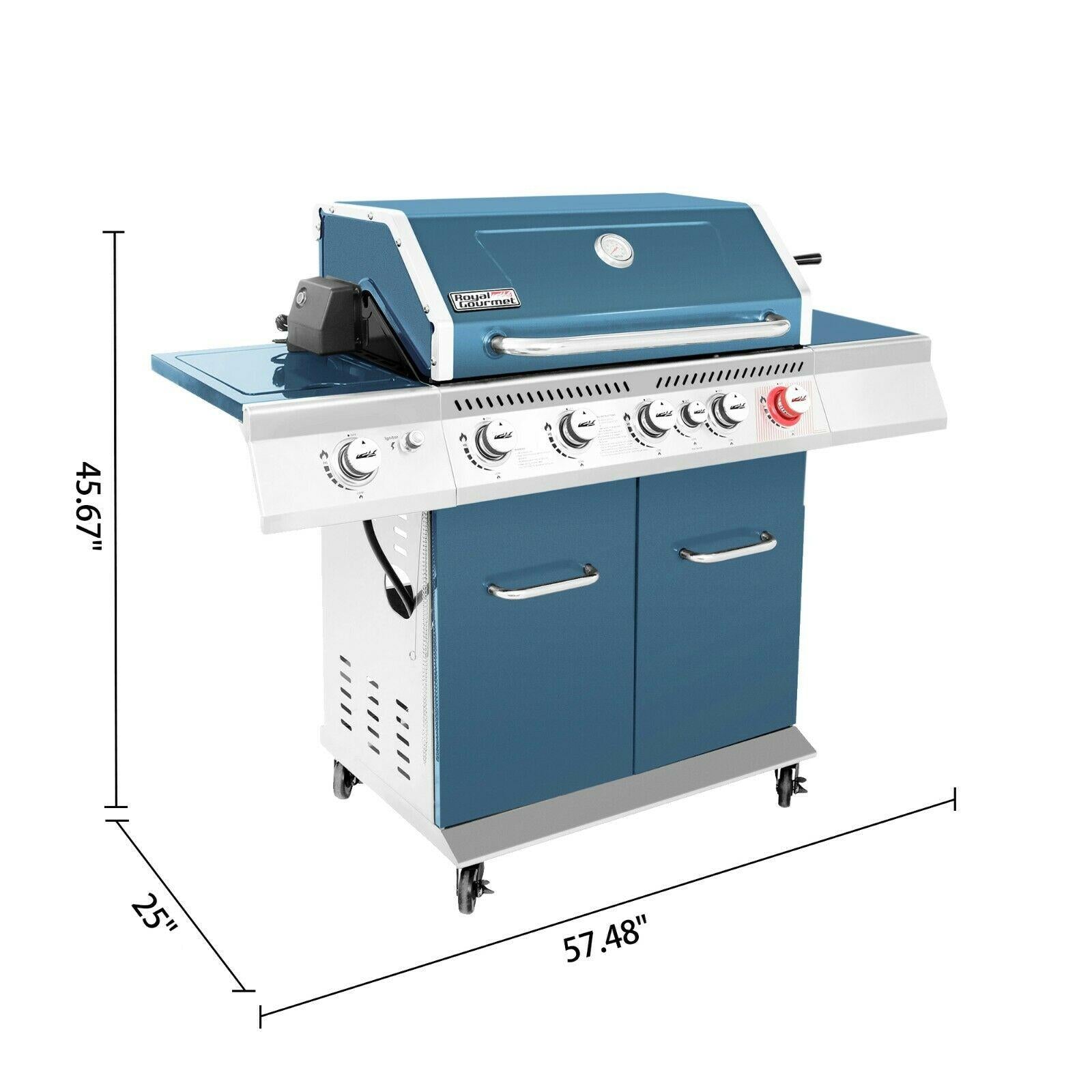 Gas Grill 5-Burner Cabinet Style Liquid Propane Gas Grill GA5403B