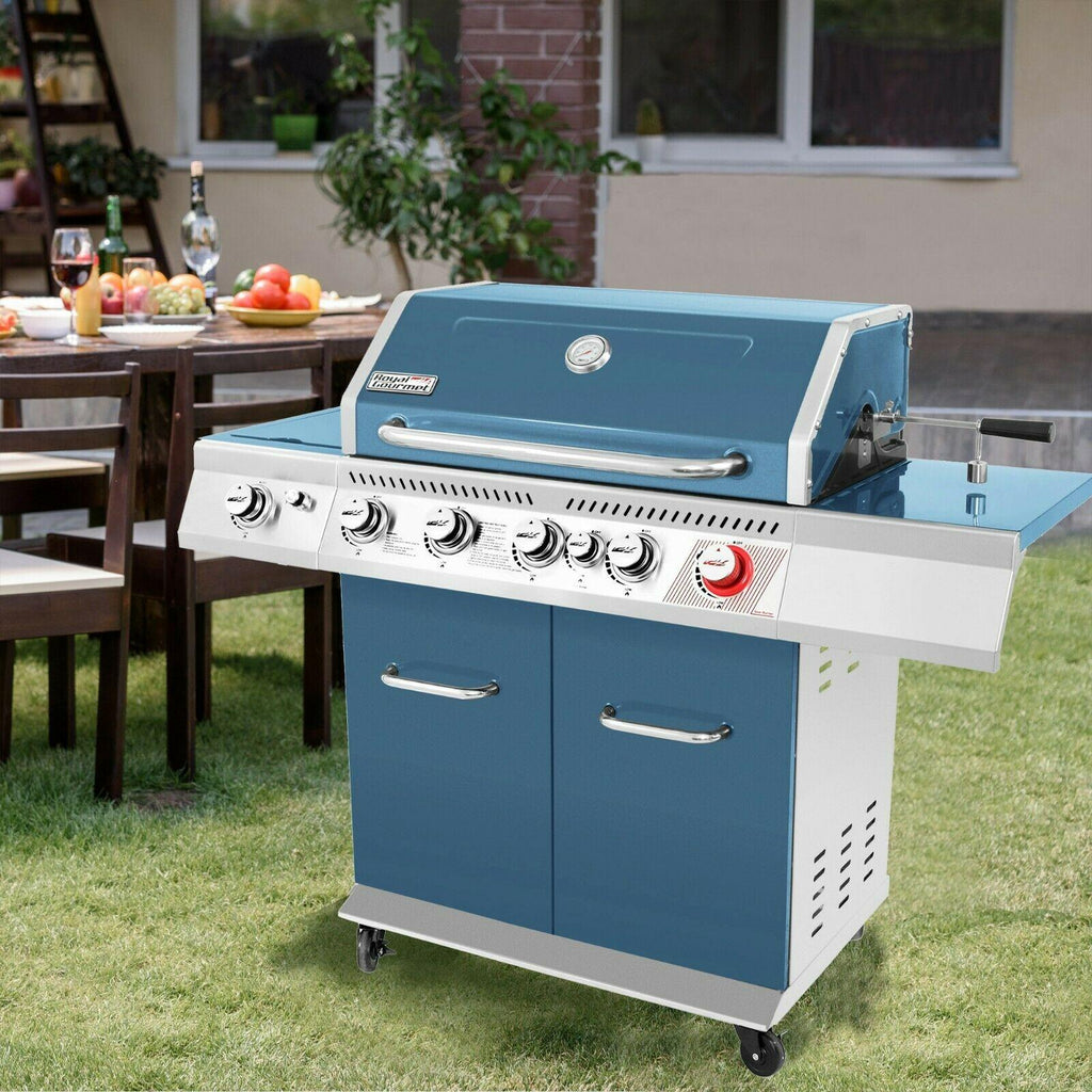Gas Grill 5-Burner Cabinet Style Liquid Propane Gas Grill GA5403B