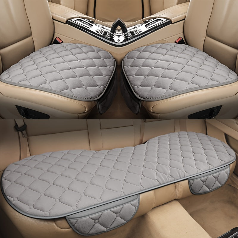 Car cushion winter plush automotive cushion car accessories three sets of single piece warm cushion automotive supplies