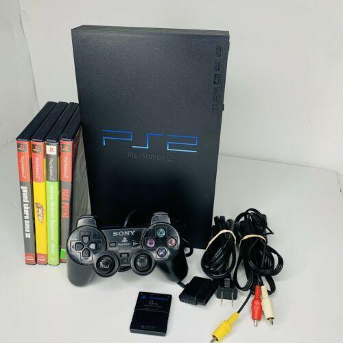 Sony PlayStation 2 PS2 Fat Console System Bundle With Games And Memory Card, FS!
