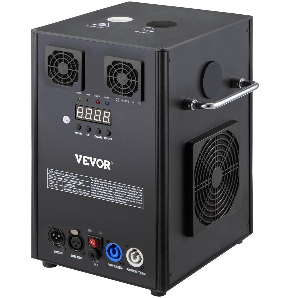 700W 2pcs LarCold Spark Firework Machine 6.6-9.8ft Adjustable StaEffect Rohs Approved Low Noise Smokeless for StaDJ Disco