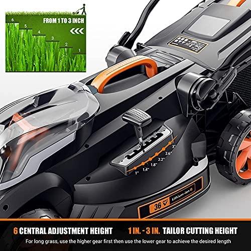 Cordless Lawn Mower, 40V Max 4.0Ah Battery, 16-Inch Brushless Lawn Mower, 50L Grass Box & Mulcher, 6 Mowing Heights, 3 Operation Heights, Low Noise, KDLM4040A