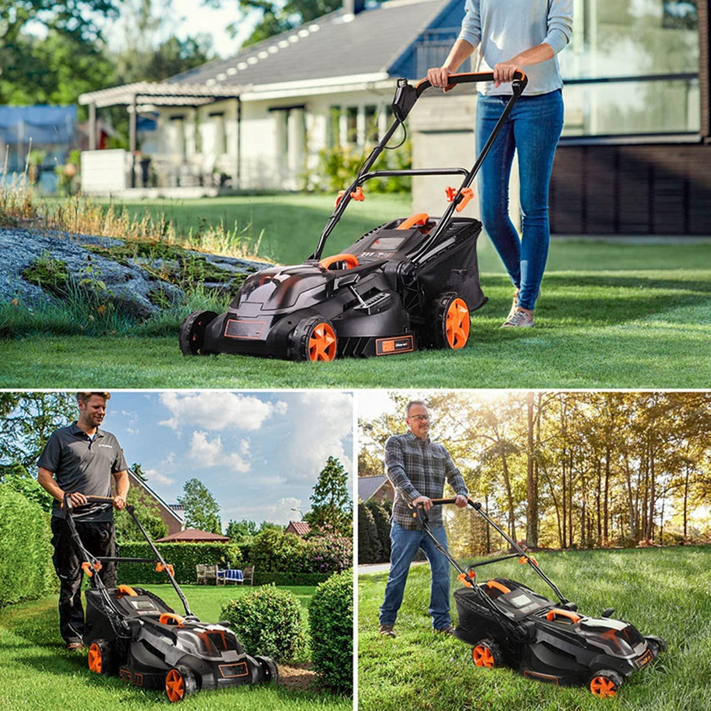 Cordless Lawn Mower, 40V Max 4.0Ah Battery, 16-Inch Brushless Lawn Mower, 50L Grass Box & Mulcher, 6 Mowing Heights, 3 Operation Heights, Low Noise, KDLM4040A