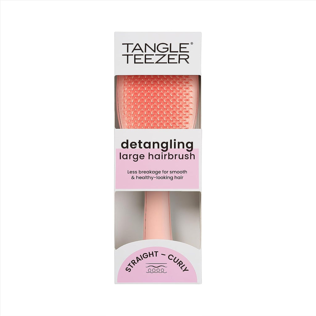 Tangle Teezer The Large Ultimate Detangling Brush, Dry and Wet Hair Brush Detangler for Long, Thick, Curly and Textured Hair, Peach Glow