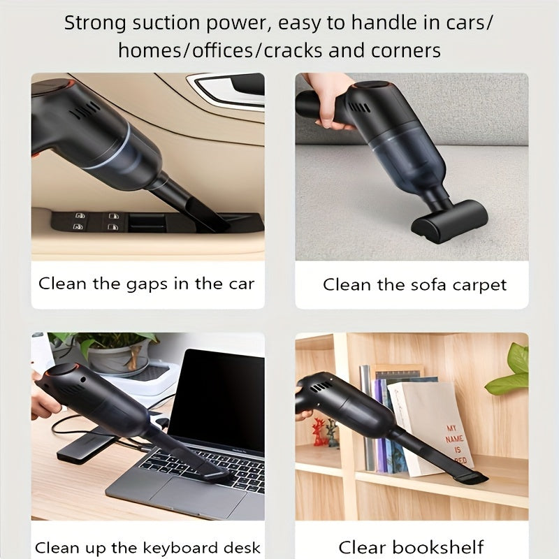Wireless Car Vacuum Cleaner Handheld Electric Cleaning Tool Strong Suction For Home &amp; Car Use Mini Portable Car Vacuum Cleaner Pet Hair Cleaner