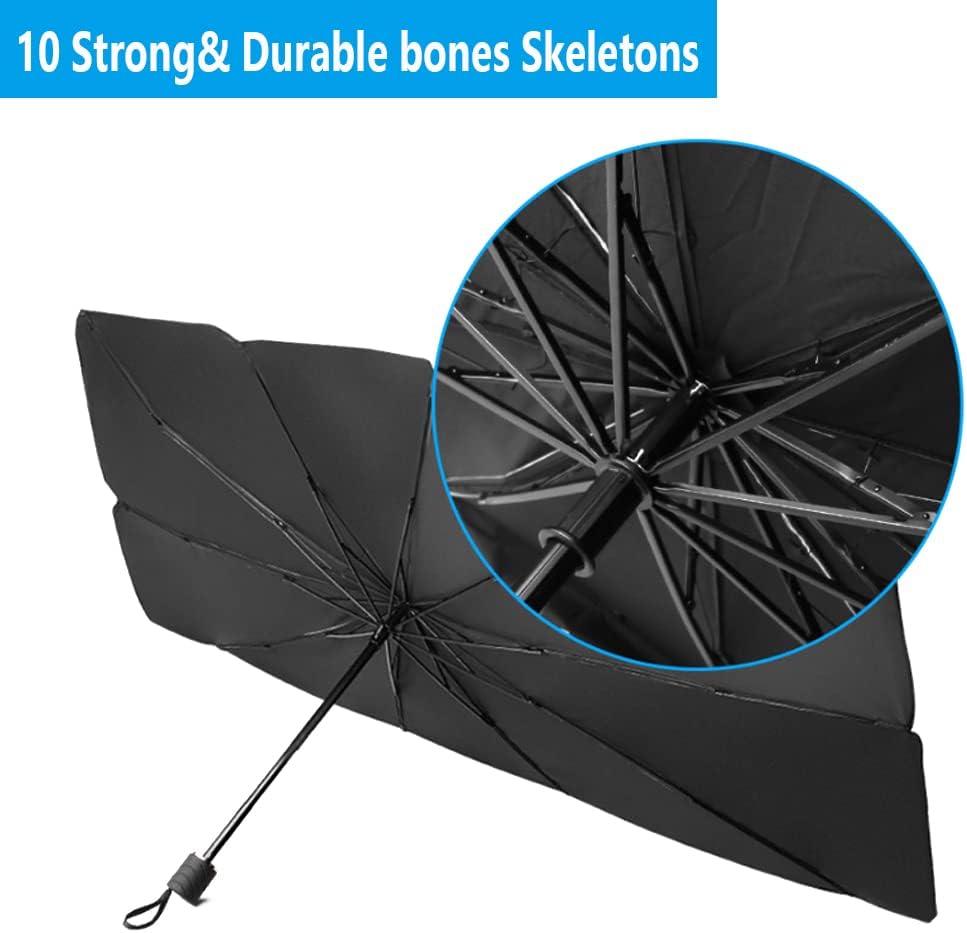 Coricha Windshield Sunshade Umbrella Brella Shade for Car Sun Shade Cover 31 * 57" As Seen on TV UV Block Front Window Heat Insulation Protection (Pink)