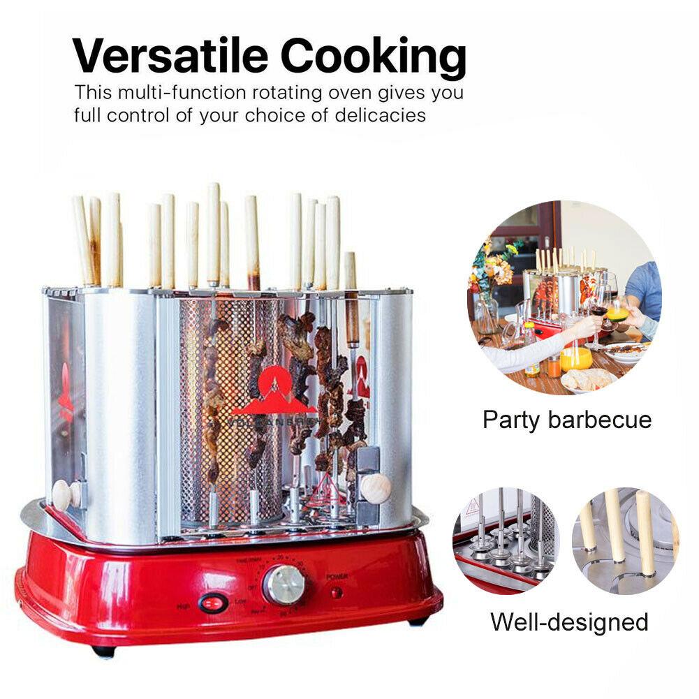 Vertical Counter Top Electric Kebab Rotating Rotisserie Oven Grill Machine USA