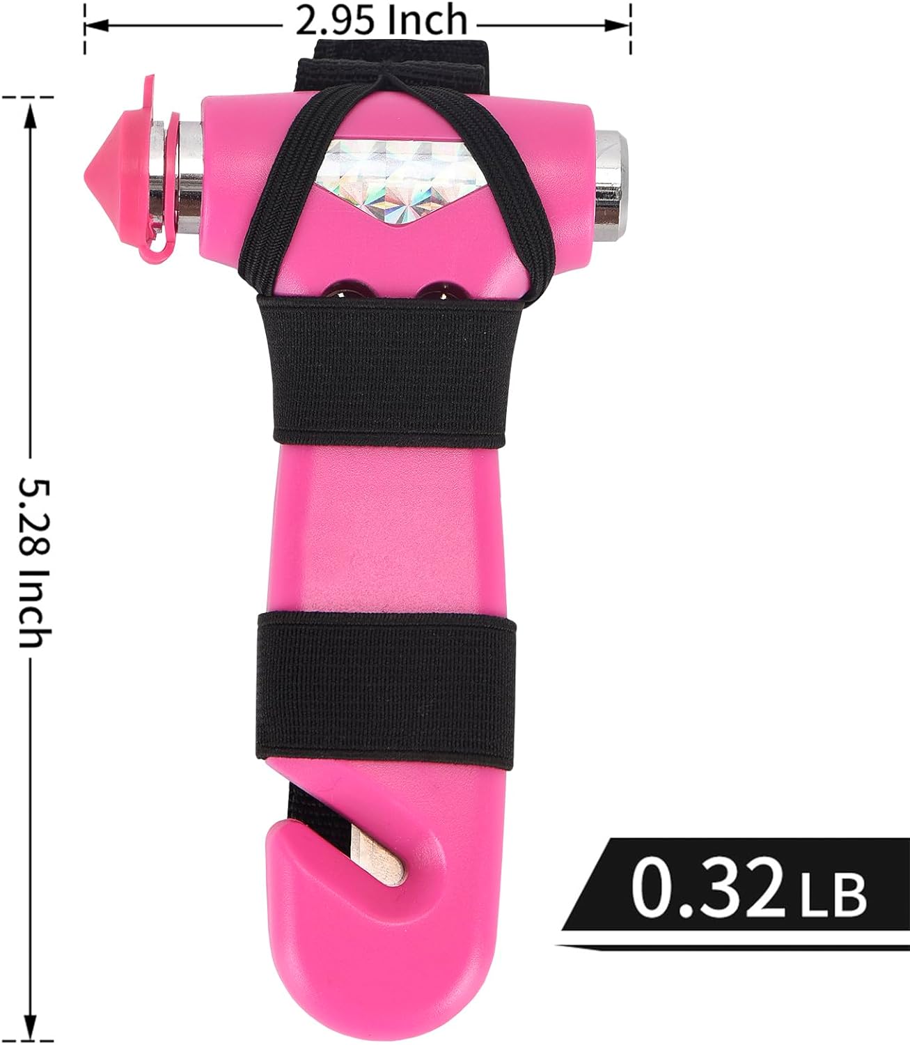 MOTORBUDDY 2 Pack Car Safety Hammer, Pink Emergency Escape Hammer with Window Breaker and Seatbelt Cutter