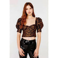 square neck collar slim waistline blouse