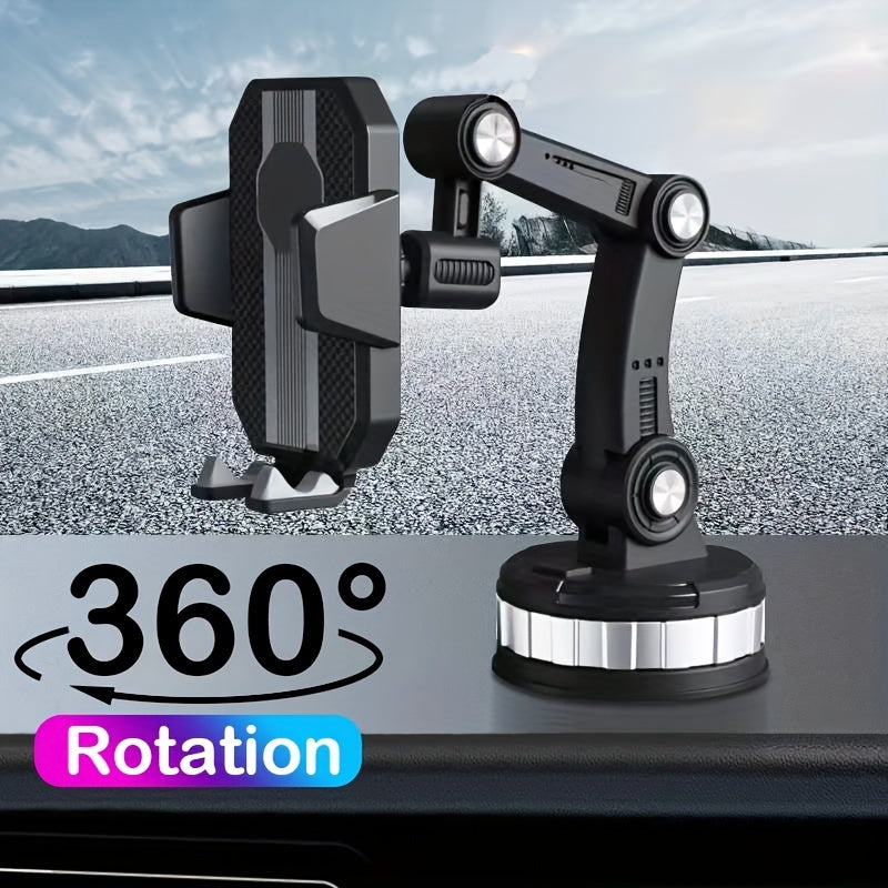 Multifunctional Mobile Phone Holder 360 Retractable Rotary Adjustment Universal Car Phone Bracket Fixed Shockproof Mobile Stand Big Support LarTruck Interior Washable Strong Sticky Gel Pad