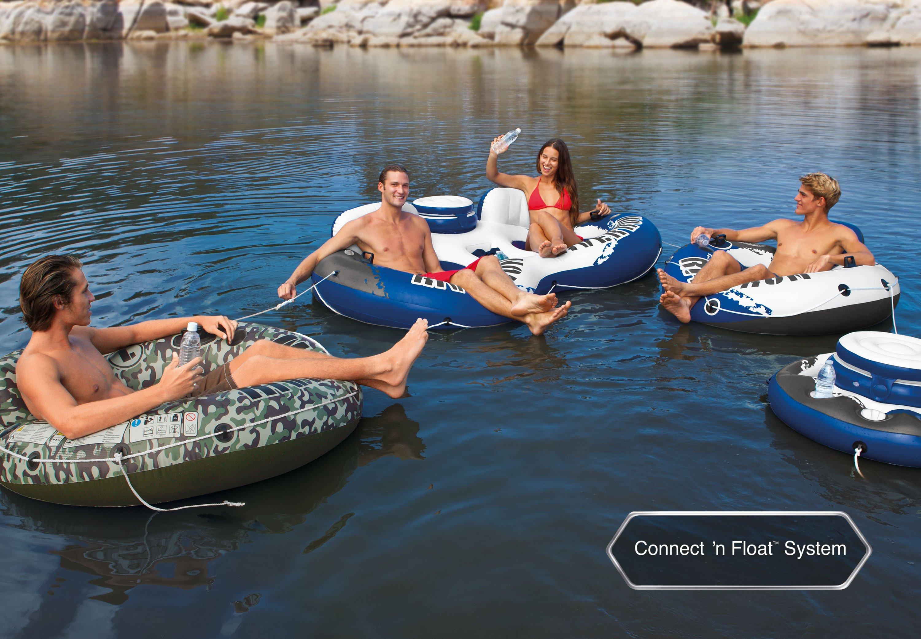 River Run 1 53" Inflatable Floating Water Tube Lake Raft, Red (24 Pack)