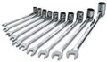 SK Professional Tools 86142 10-Piece 12-Point Metric Flex Combination Wrench Set - SuperKrome Finish, Set of 10 Chrome Wrenches Made in USA
