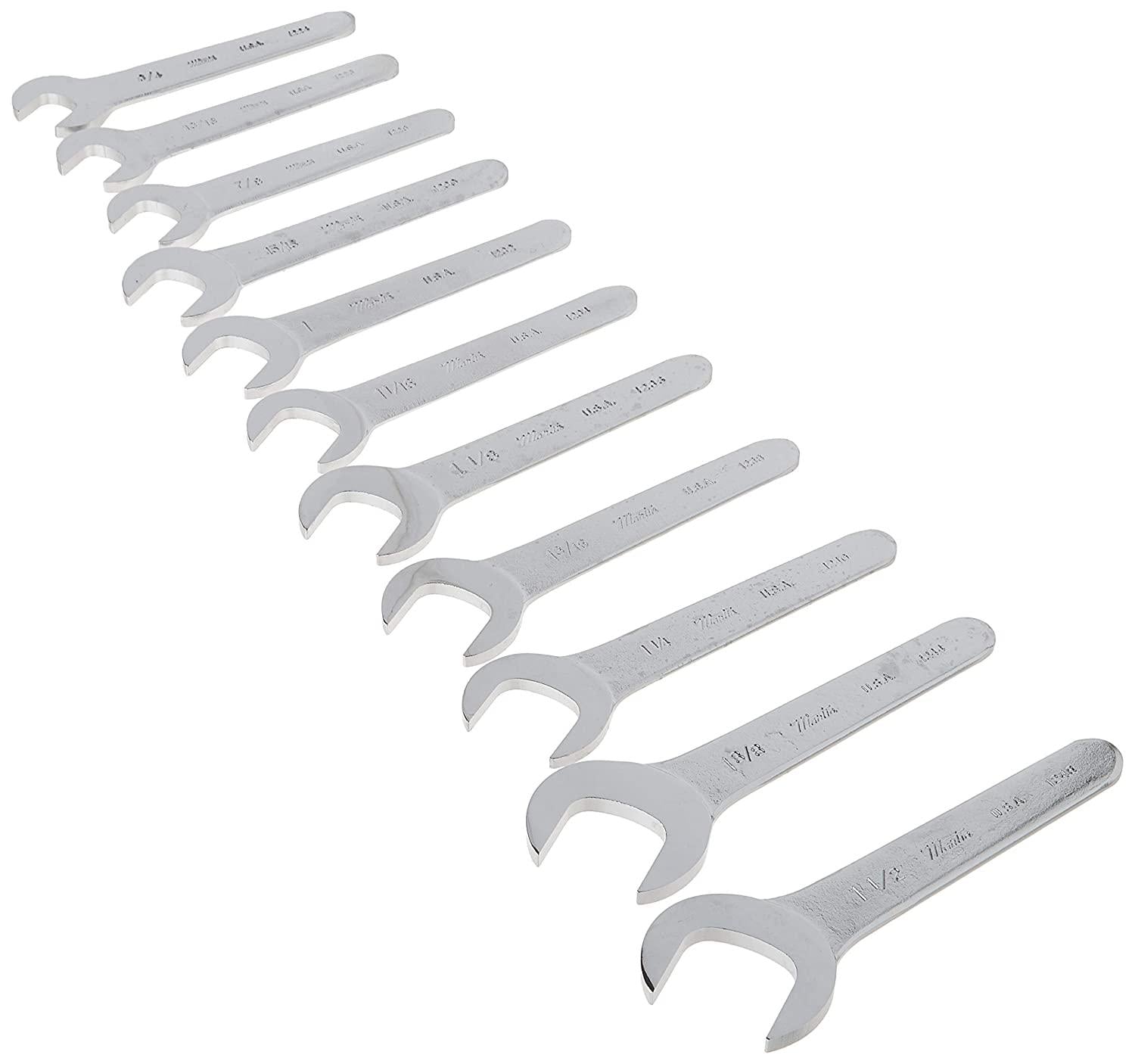 SW11K 11-piece Service Wrench Set, SAE, Chrome finish