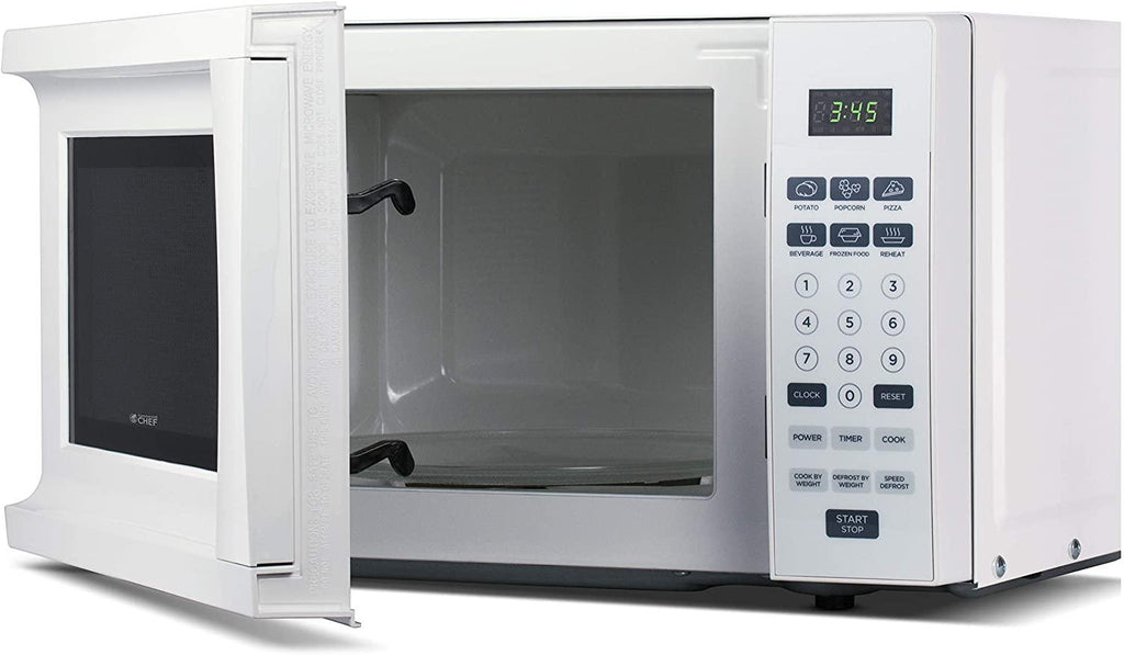 Commercial Chef CHM770W 700 Watt Counter Top Microwave Oven, 0.7 Cubic Feet, White Cabinet