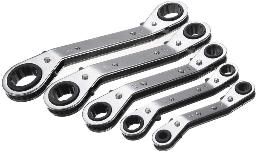 Tool 5Pcs Metric Offset Ring Wrench Spanner Tools Ratchet Metric Hand DIY Tool Set Universal Hand Tools Bike