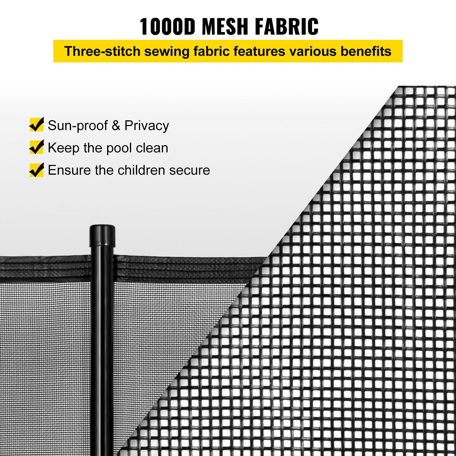 4Ft x 72Ft Pool Fence Swimming Fence in Ground Life Saver Fence Portable