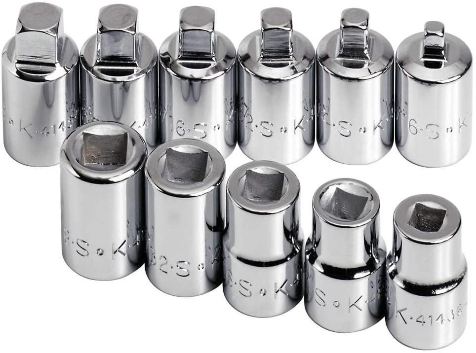 SK Hand Tools 19781 Socket Set Pipe Plug 3/8in. Drive 11pc Male/female