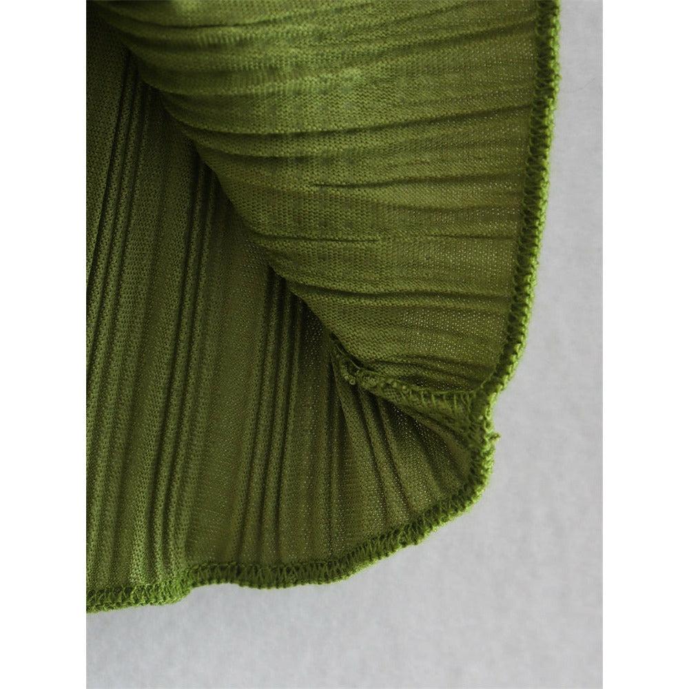 solid color pleated blouse