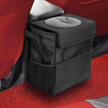 Ryhpez Car Trash Can with Lid - Car Trash Bag Hanging with Storage Pockets, Leak-Proof Collapsible Garbage Bin for Car(3.2 Gallon/12L)