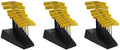 Bondhus 13390 Set of 10 Hex T-handles w/Stand, sizes 3/32-3/8" (Three Pack)