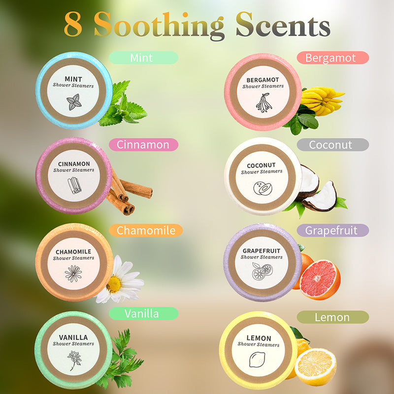 Shower Steamers  - 8 Pack Shower Bombs Gifts For Her With Essential Oil For Home SPA, Self-Care &amp; Relaxation Valentine's Birthday Day Gifts For Men &amp; Women Who Have Everything, For Halloween Gift, For Christmas Gift