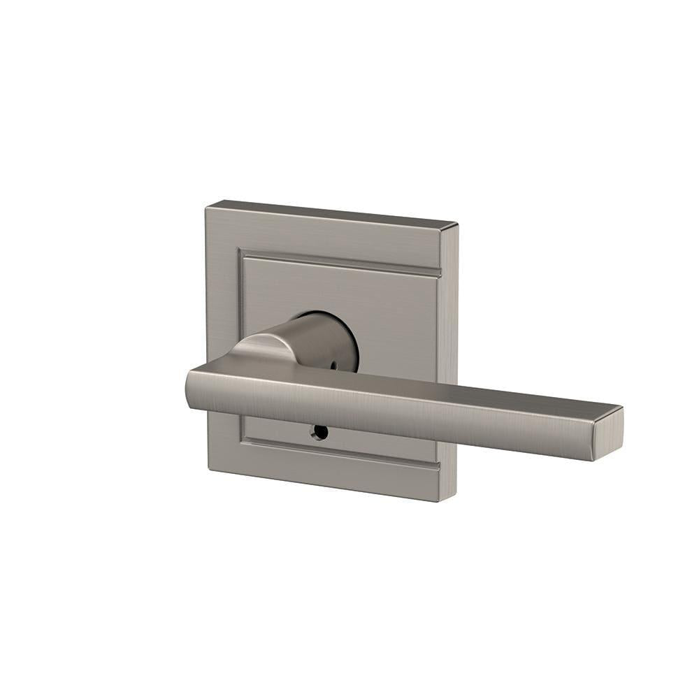 Custom Latitude Satin Nickel Upland Trim Dummy Door Lever (2-pack)