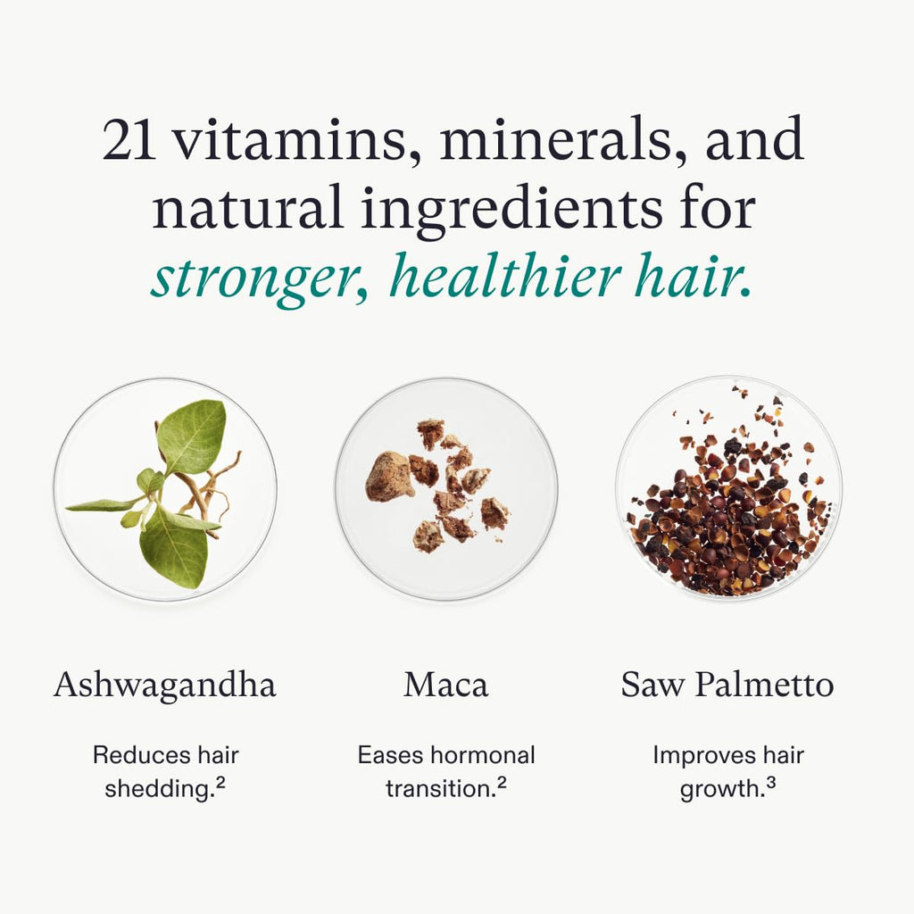 Nutrafol Women's Balance Hair Growth Supplements, Ages 45 and Up, Clinically Proven Hair Supplement for Visibly Thicker Hair and Scalp Coverage, Dermatologist Recommended - 1 Month Supply