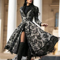 Casual v-neck printed women's coat