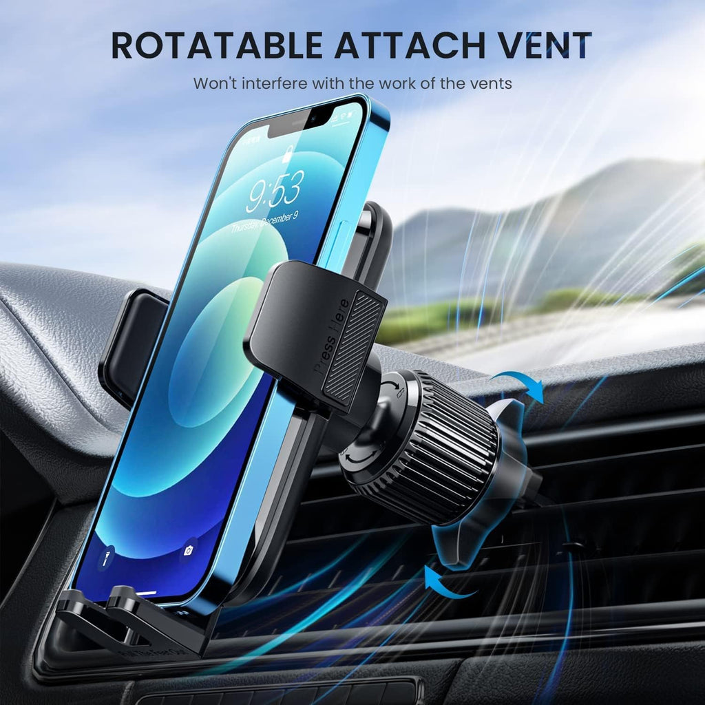 Qifutan Phone Mount for Car Vent [2023 Upgraded Clip] Cell Phone Holder Car Hands Free Cradle in Vehicle Car Phone Holder Mount Fit for Smartphone, iPhone, Cell Phone Automobile Cradles Universal