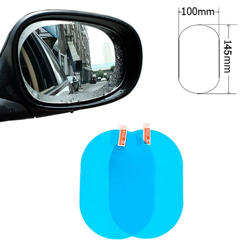 Keep Your Car Rear Lenses Clear &amp; Protected in Rainy Weather with These 2pcs Anti-Rain Clear Film Stickers!