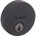 Uptown Low Profile Iron Black Round Contemporary Single Cylinder Deadbolt featuring SmartKey Security