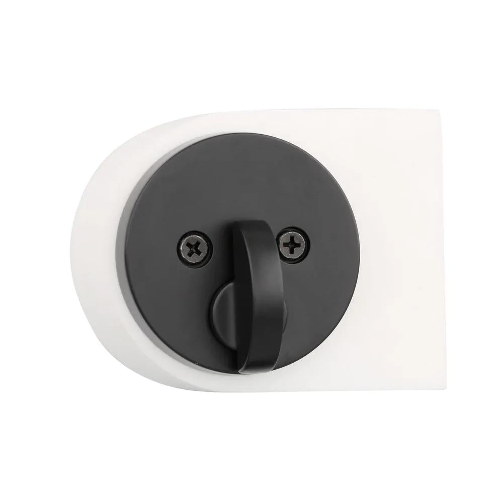 Uptown Low Profile Iron Black Round Contemporary Single Cylinder Deadbolt featuring SmartKey Security