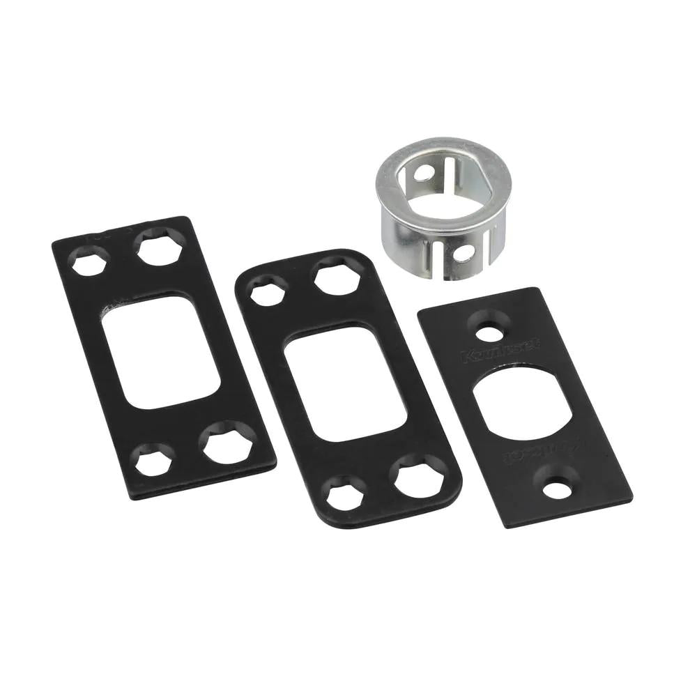 Uptown Low Profile Iron Black Round Contemporary Single Cylinder Deadbolt featuring SmartKey Security