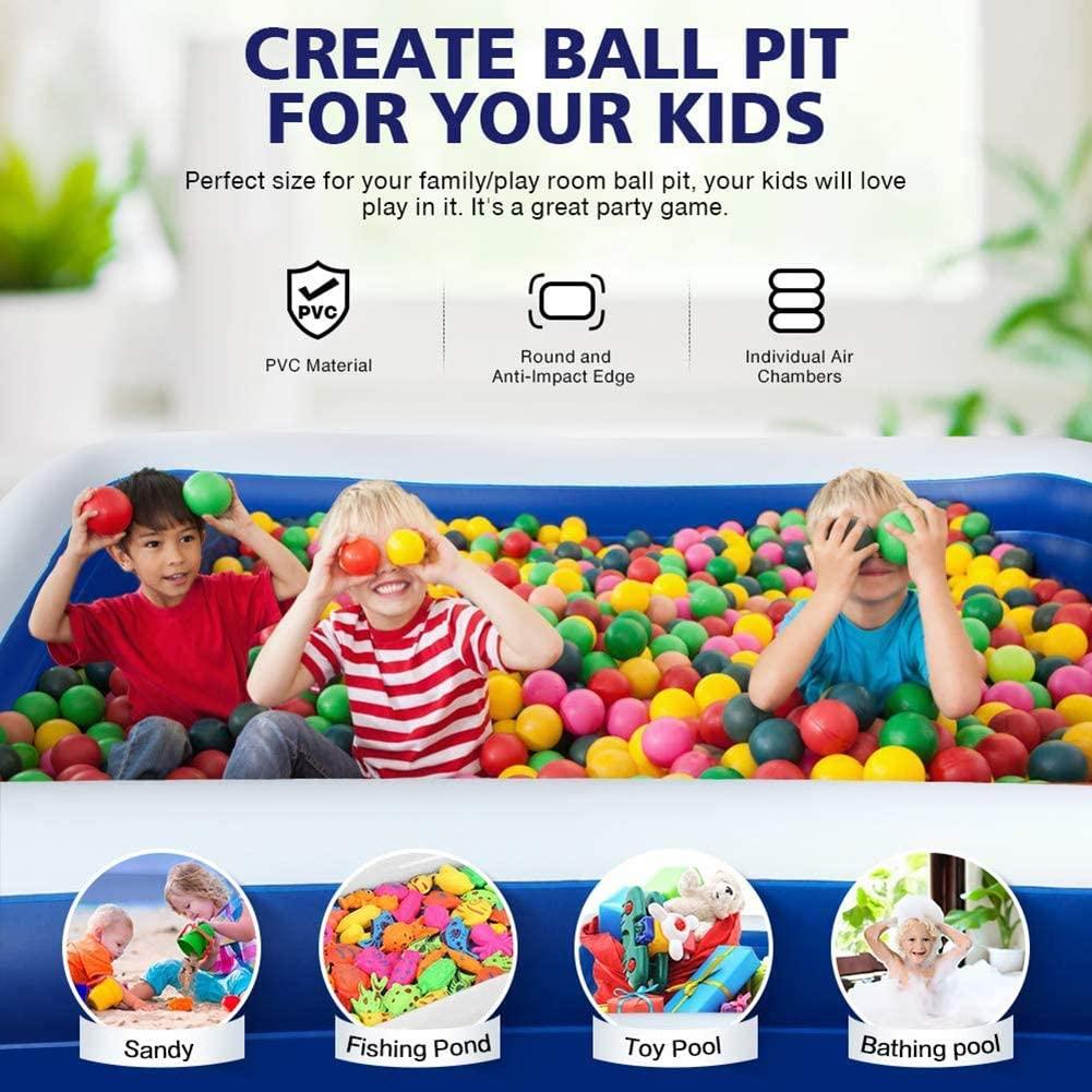 YB&amp;GQ Summer Water Party Kiddie Paddling Pool for Kids Adult Infant,Oversize Thickened Inflatable Swimming Pool,Outdoor Easy Set Family LounPool A 130x90cm(51x35inch)