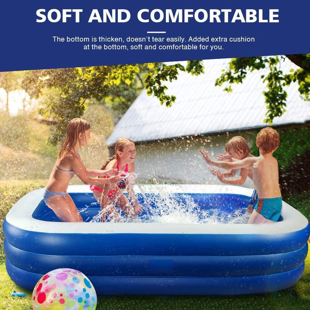 YB&amp;GQ Summer Water Party Kiddie Paddling Pool for Kids Adult Infant,Oversize Thickened Inflatable Swimming Pool,Outdoor Easy Set Family LounPool A 130x90cm(51x35inch)