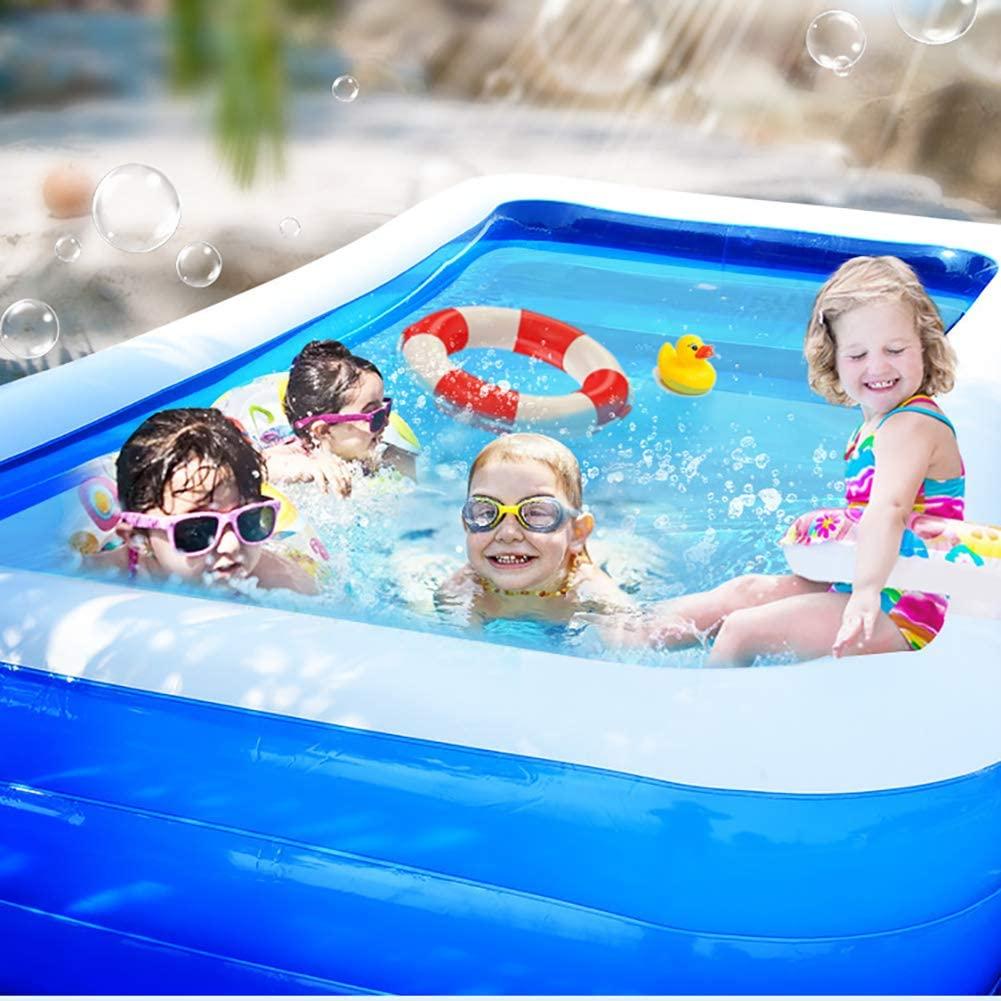 YB&amp;GQ Summer Water Party Kiddie Paddling Pool for Kids Adult Infant,Oversize Thickened Inflatable Swimming Pool,Outdoor Easy Set Family LounPool A 130x90cm(51x35inch)
