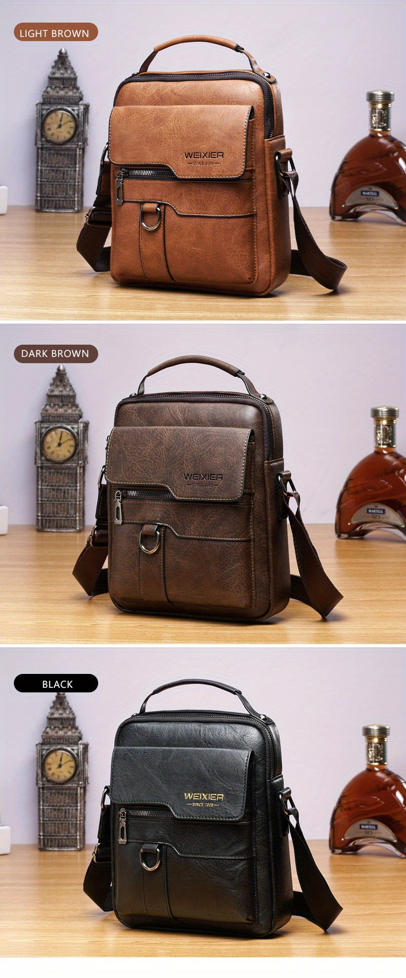 Crossbody Bag Women's Shoulder Bag  Leather Vertical Hand Business Women's Casual Leather Bag Satchel Bag For Women