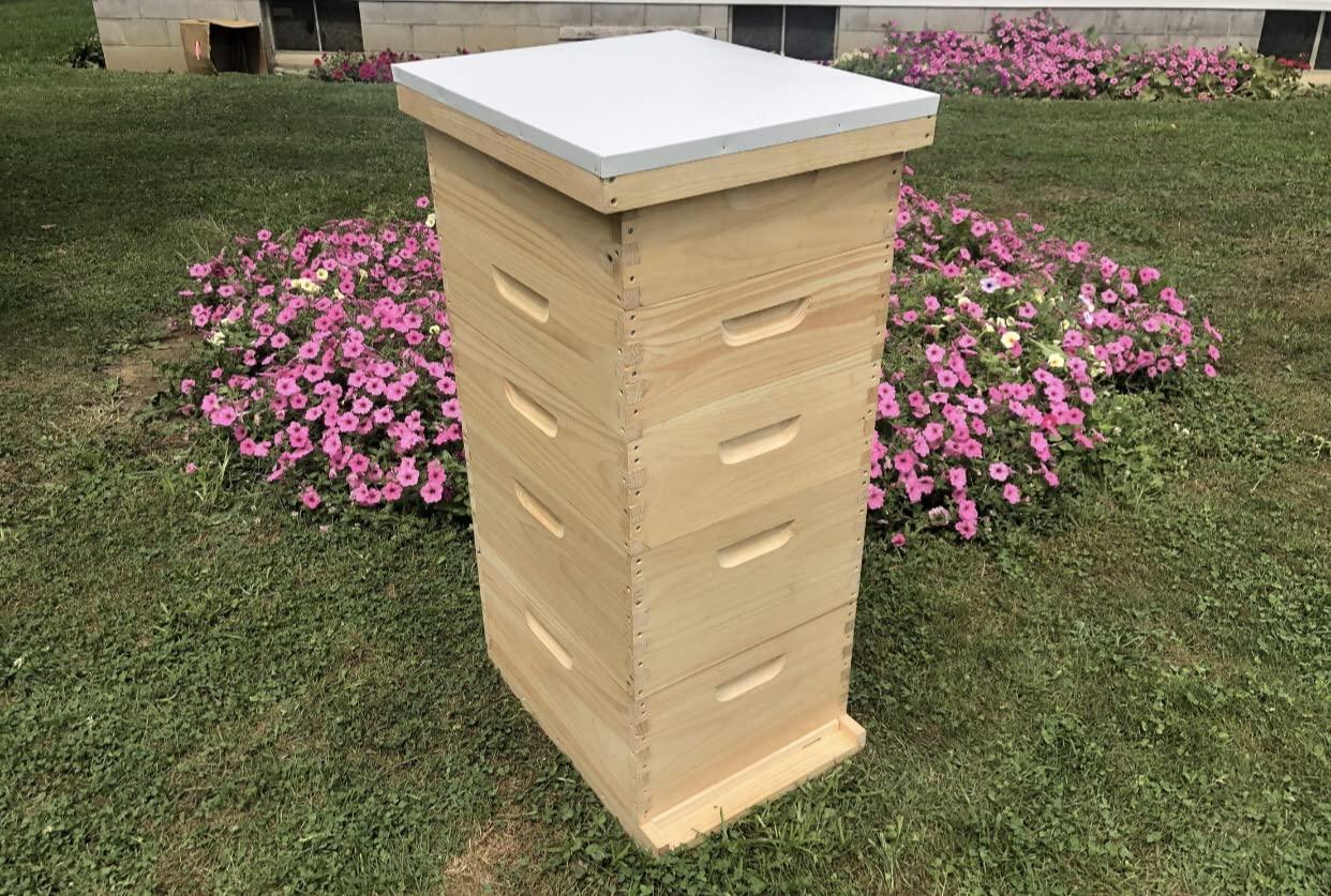 Little Larue Apiary 10 Frame 2 Deep & 3 Medium Beekeeping Bee Hive Body Only (Un-Assembled) Langstroth Made in USA (Screen Bottom)