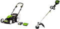 Greenworks Pro 80V 21 inch Brushless Self-Propelled Lawn Mower 4.0Ah Battery and Charger Included, MO80L410 & PRO 80V 16 inch Cordless String Trimmer (Attachment Capable), Tool Only, GST80320