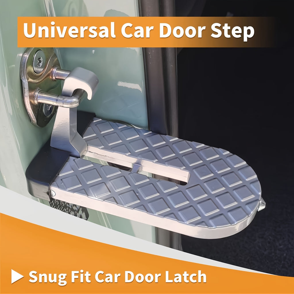Universal Car Door Step: Foldable Roof Rack, Glass Breaker &amp; Safety Hammer For Easy Roof Access - Fits Most Cars, SUVs &amp; Trucks