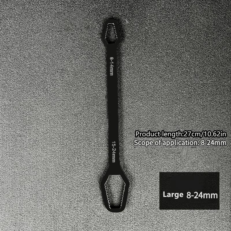 1pc 3-24mm Multi-functional Double Head Wrench Household Tools Universal Self-tightening Adjustable Special-shaped Wrench Portable Hand Tools