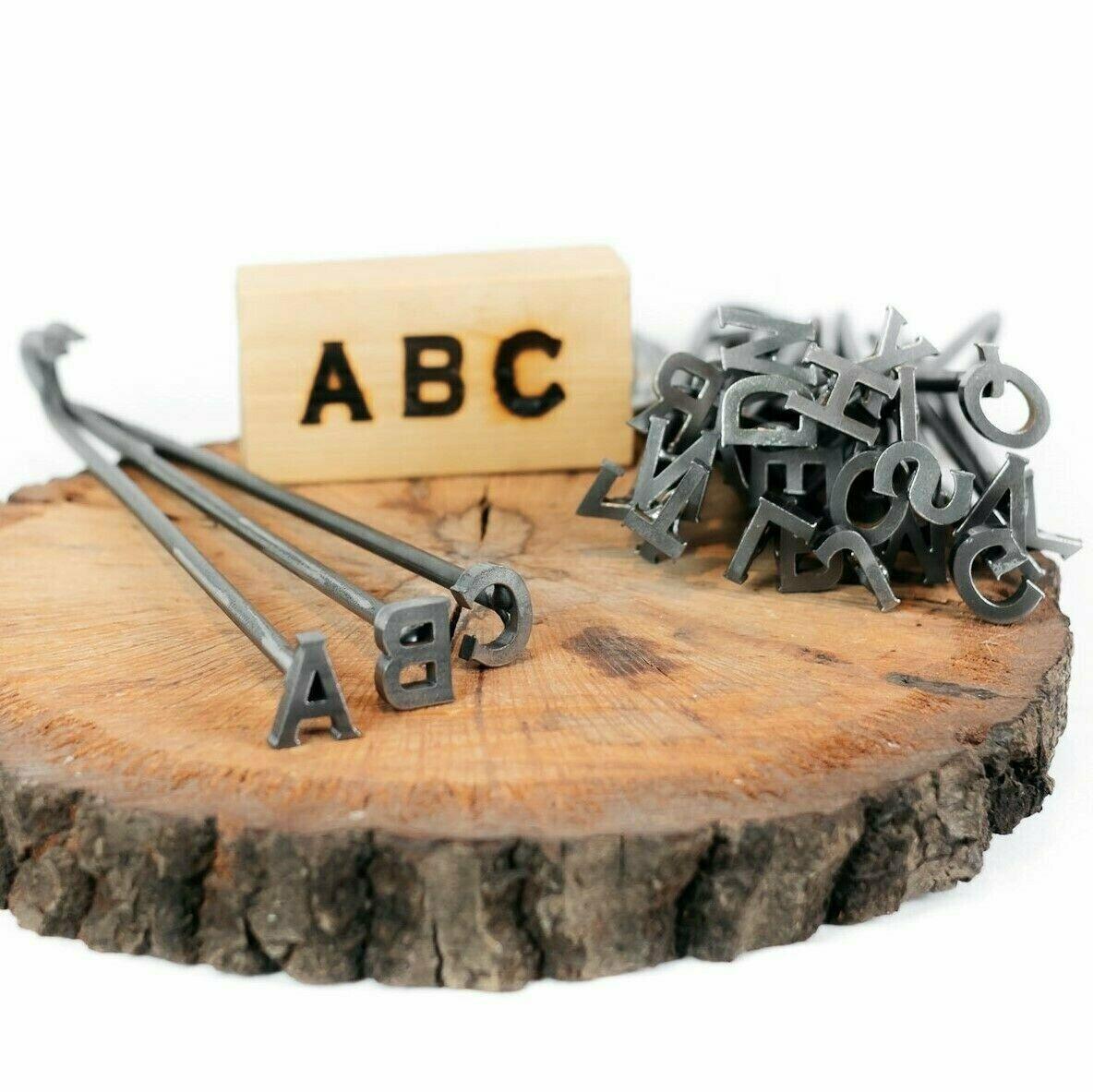 1" Tall A-Z bet Branding Irons - 26 Letters - BBQ, Woodwork Crafts Monogram
