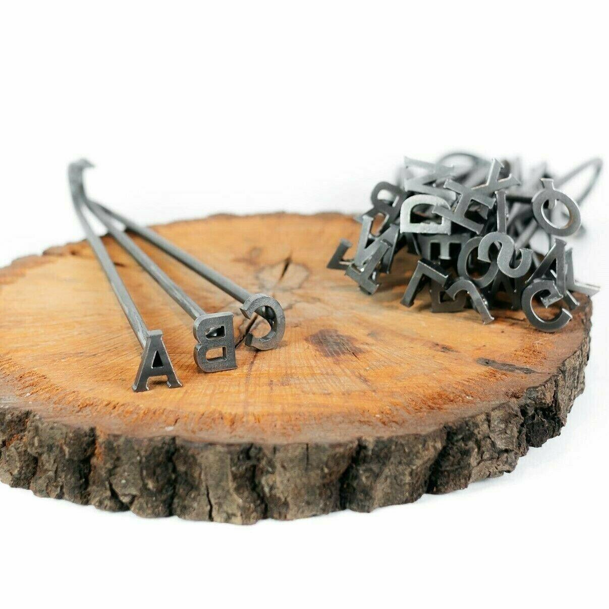 1" Tall A-Z bet Branding Irons - 26 Letters - BBQ, Woodwork Crafts Monogram